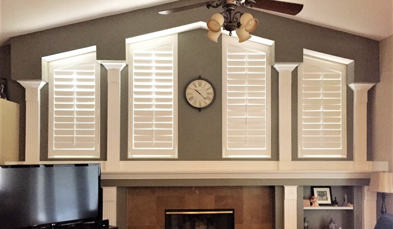 Polywood Shutters in Family Room in Gainesville